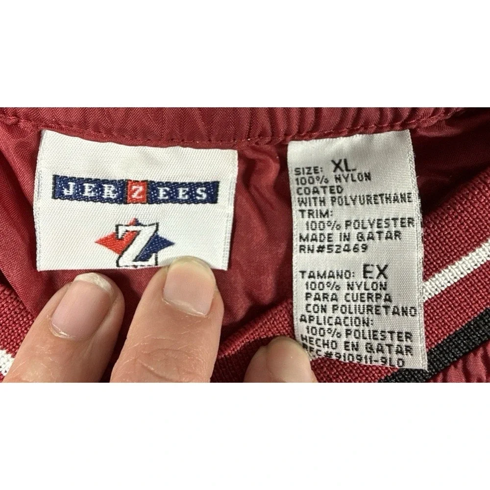 Vintage 90s‎ JERZEES Men's Classic Pullover Windbreaker Jacket Burgundy Size XL